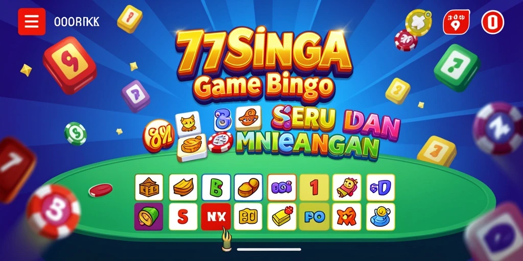 Screenshot gameplay Bingo di 77SINGA yang seru dan interaktif.