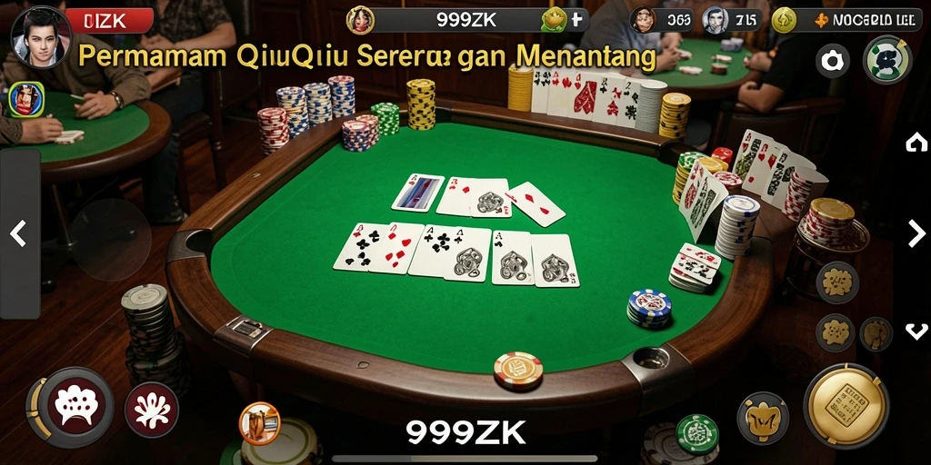 Tampilan gameplay QiuQiu yang menarik dan kompetitif.