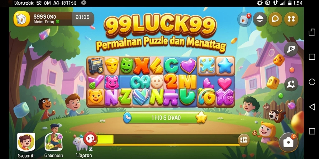 Screenshot utama 99LUCK99 menampilkan gameplay Puzzle yang seru.