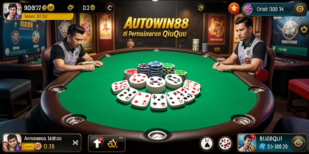 Tampilan menarik dari gameplay AUTOWIN88 QiuQiu.