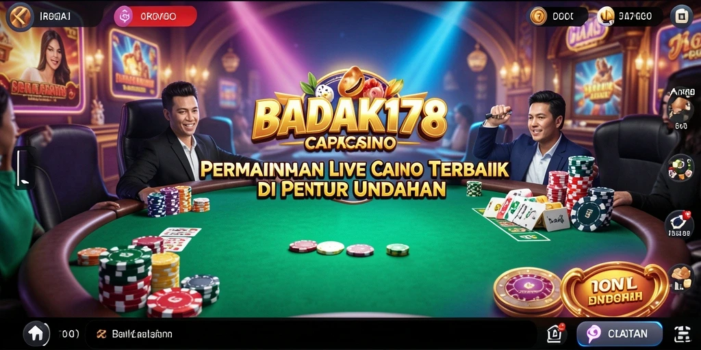 Tampilan menarik dari gameplay Live Casino di BADAK178.