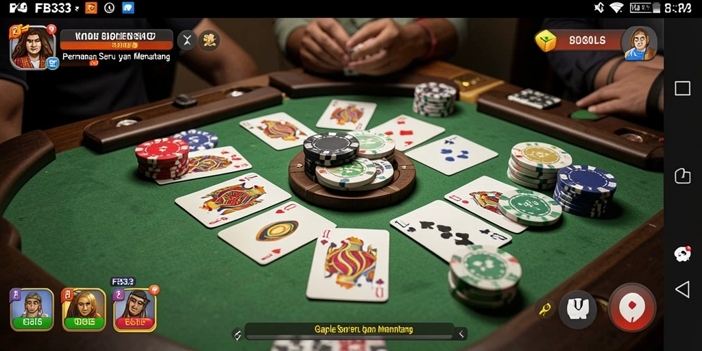 Tampilan gameplay seru di FB333 saat bermain Gaple.