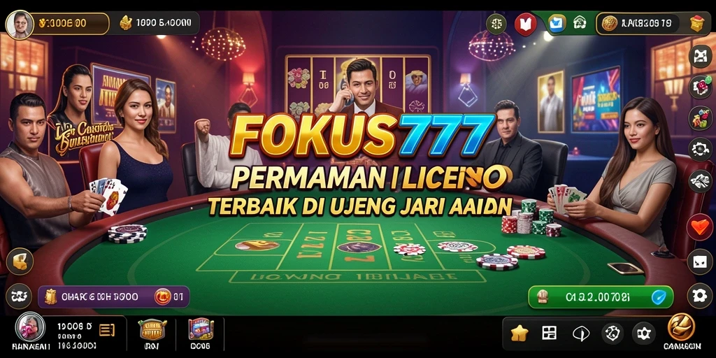 Tampilan gameplay Live Casino menampilkan dealer profesional dan suasana kasino yang mendebarkan.