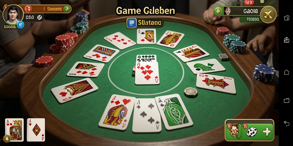 Tampilan gameplay Gaple yang seru dan interaktif.