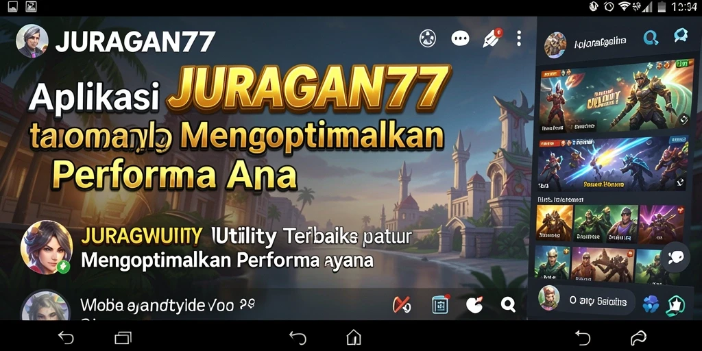 Tampilan antarmuka utama JURAGAN77 yang sederhana dan informatif.