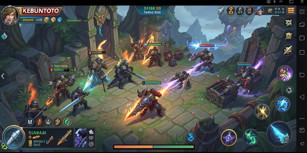 Screenshot KEBUNTOTO menampilkan strategi dan aksi dalam gameplay.