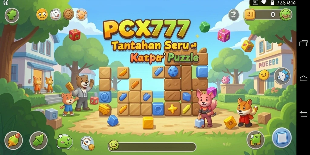Tangkapan layar gameplay PCX777 menampilkan teka-teki menantang yang menarik.