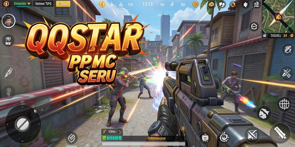 Tampilan gameplay seru dan mendebarkan dalam QQSTAR.