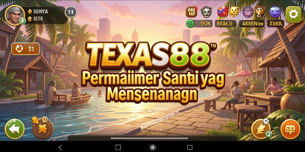 Screenshot utama TEXAS88 yang menunjukkan gameplay yang menghibur dan santai.