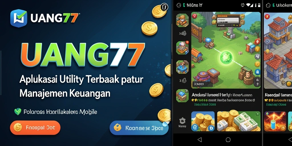 Tampilan antarmuka aplikasi UANG77 yang ramah pengguna.