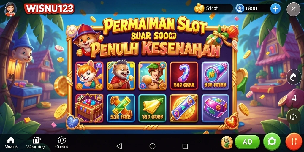 Tampilan gameplay WISNU123 yang penuh warna dan dinamis.